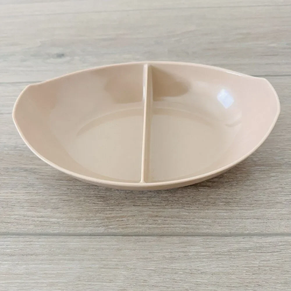 Oneida Vintage Pink Melmac Melamine Divided Serving Bowl Dish MCM Mid Century